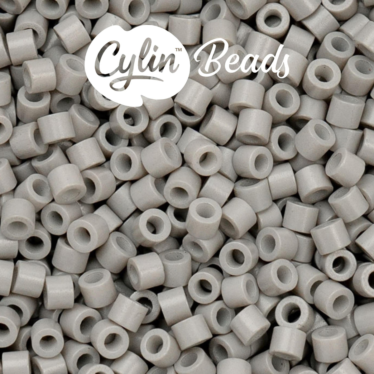 CY11-1081 11/0 Cylin Beads Opaque Dove Grey
