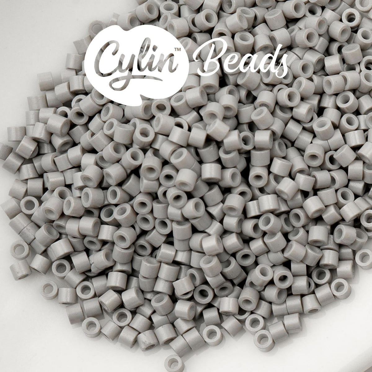 CY11-1081 11/0 Cylin Beads Opaque Dove Grey
