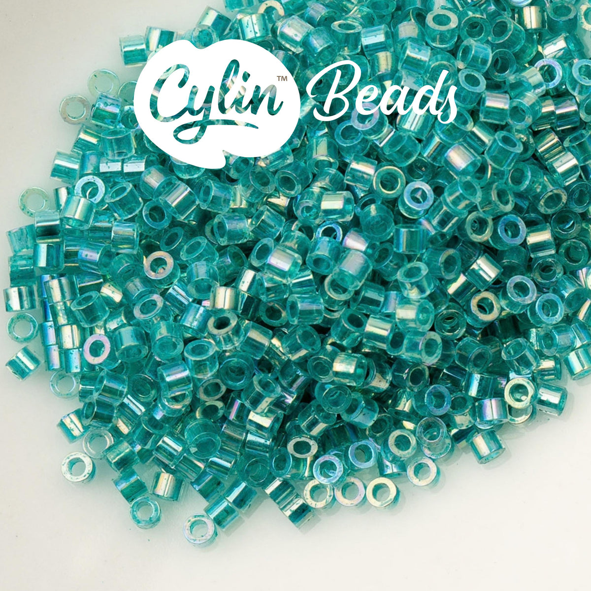 CY11-1082 11/0 Cylin Beads Transparent Caribbean Teal AB