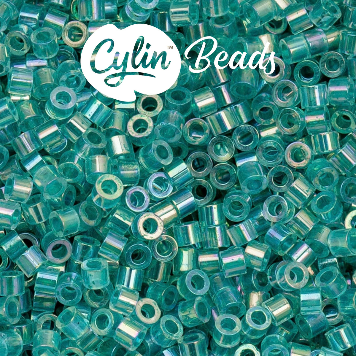 CY11-1082 11/0 Cylin Beads Transparent Caribbean Teal AB