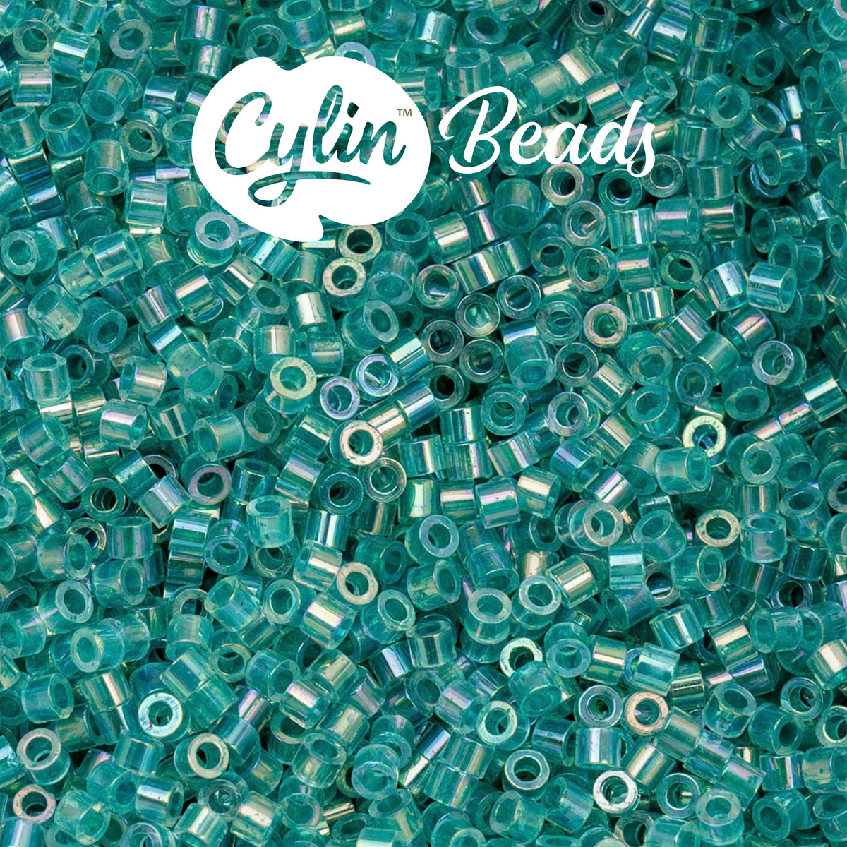 CY11-1082 11/0 Cylin Beads Transparent Caribbean Teal AB