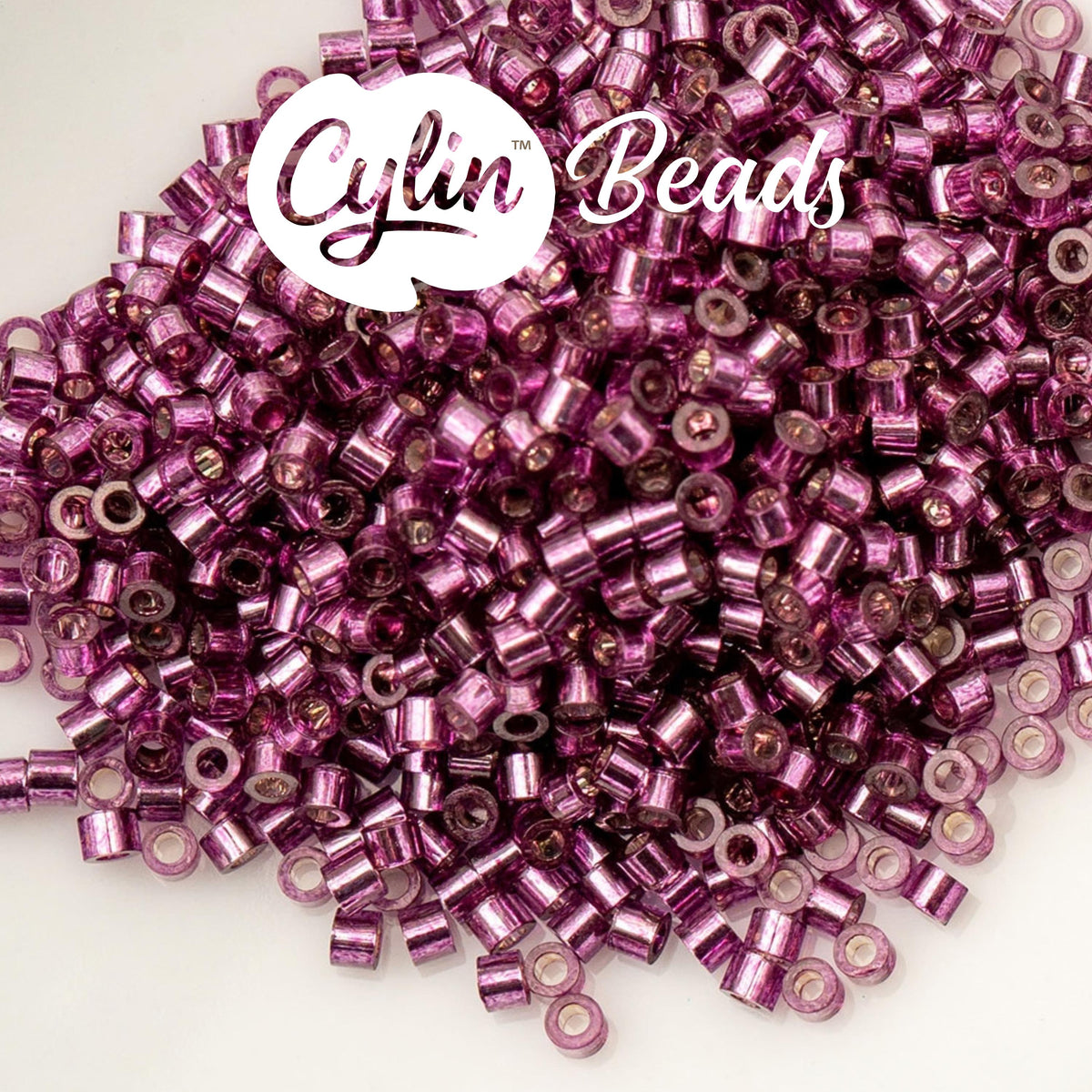 CY11-1084 11/0 Cylin Beads Silverlined Raspberry