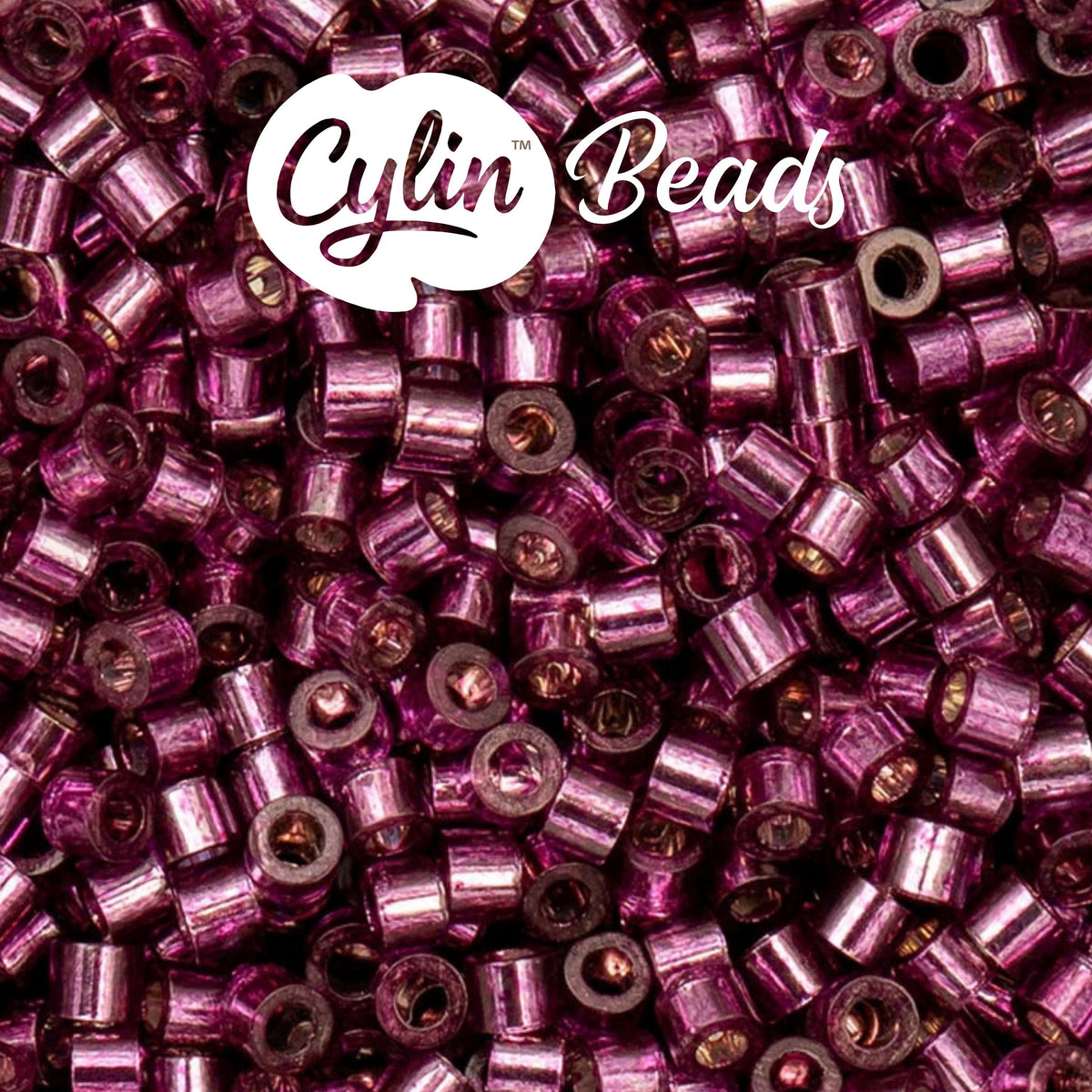 CY11-1084 11/0 Cylin Beads Silverlined Raspberry