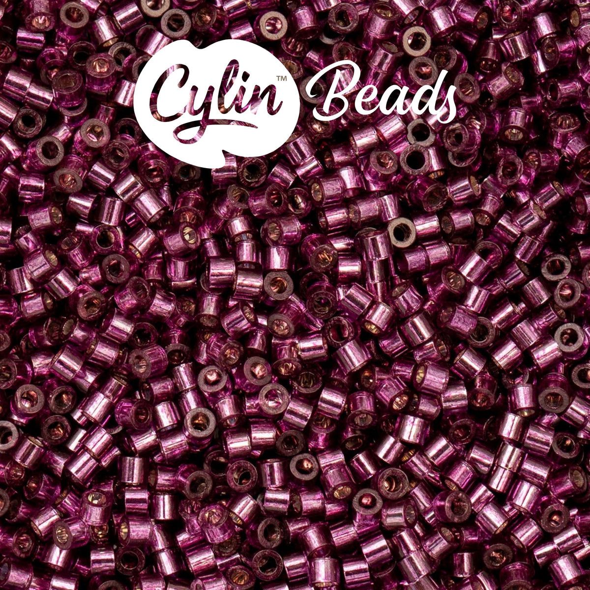 CY11-1084 11/0 Cylin Beads Silverlined Raspberry