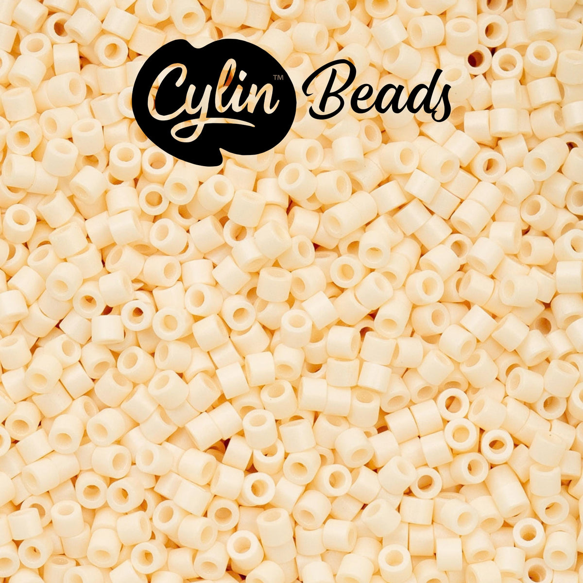 CY11-1090 11/0 Cylin Beads Opaque Bisque White