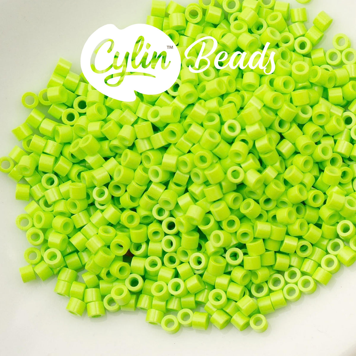 CY11-1103 11/0 Cylin Beads Opaque Neon Green