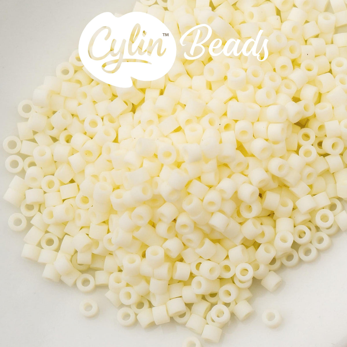 CY11-1155 11/0 Cylin Beads Matte Cream Macaron