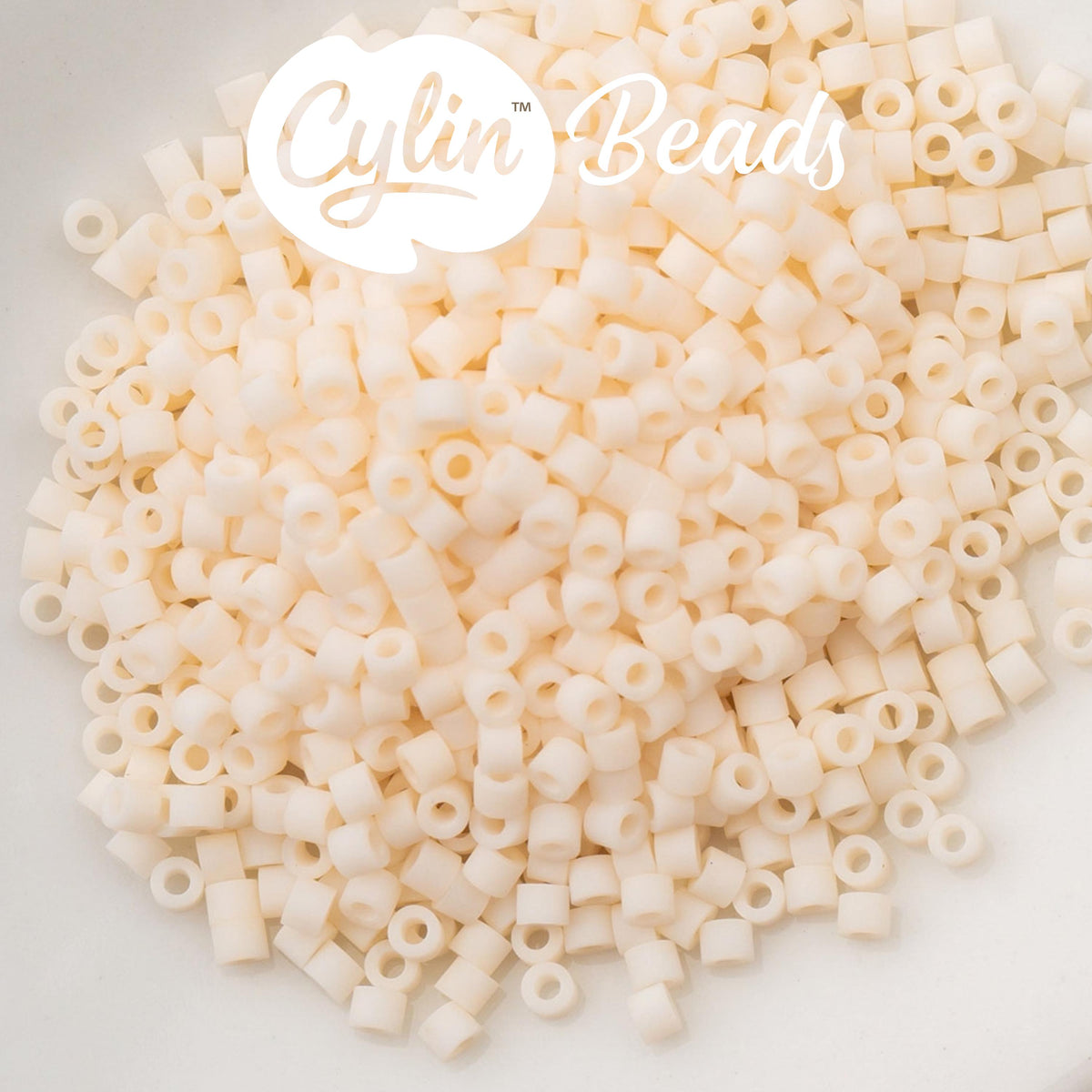 CY11-1157 11/0 Cylin Beads Matte Warm Cream Macaron