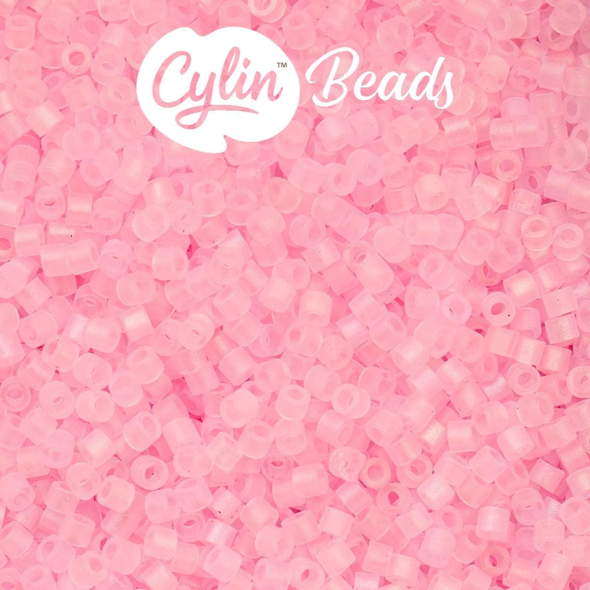 CY11-1180 11/0 Cylin Beads Matte Dark Pink Macaron AB