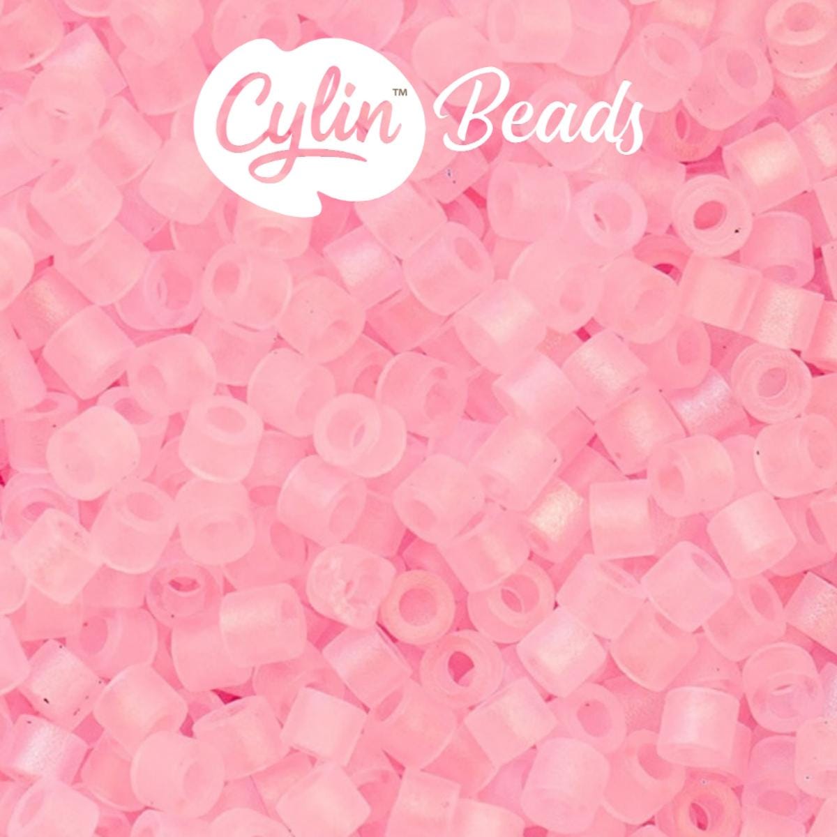 CY11-1180 11/0 Cylin Beads Matte Dark Pink Macaron AB