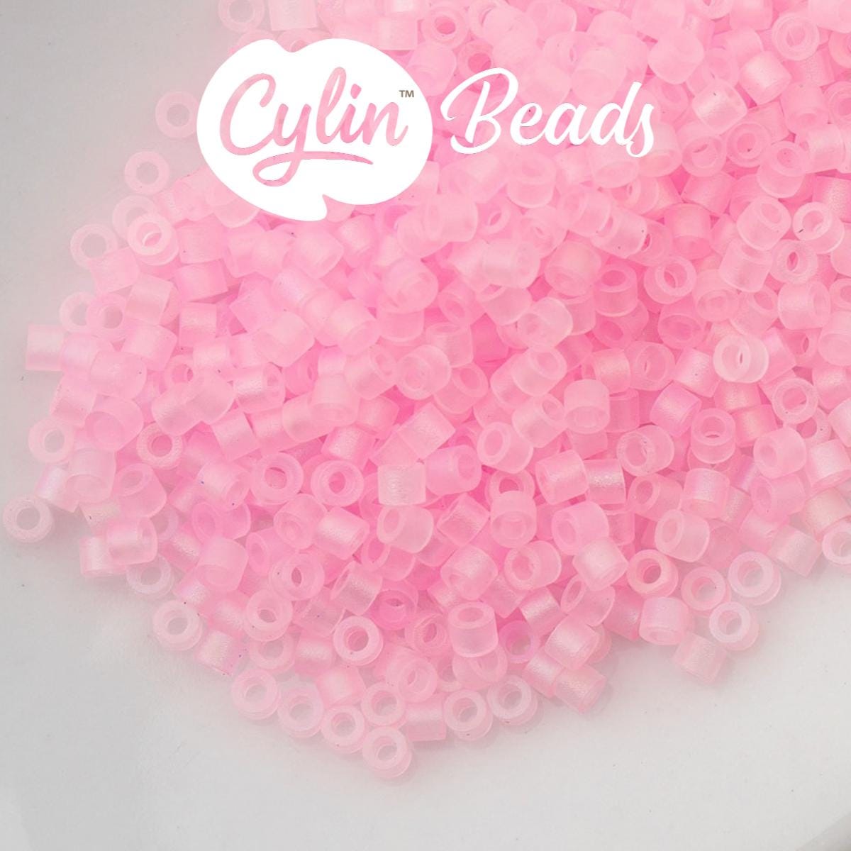CY11-1180 11/0 Cylin Beads Matte Dark Pink Macaron AB