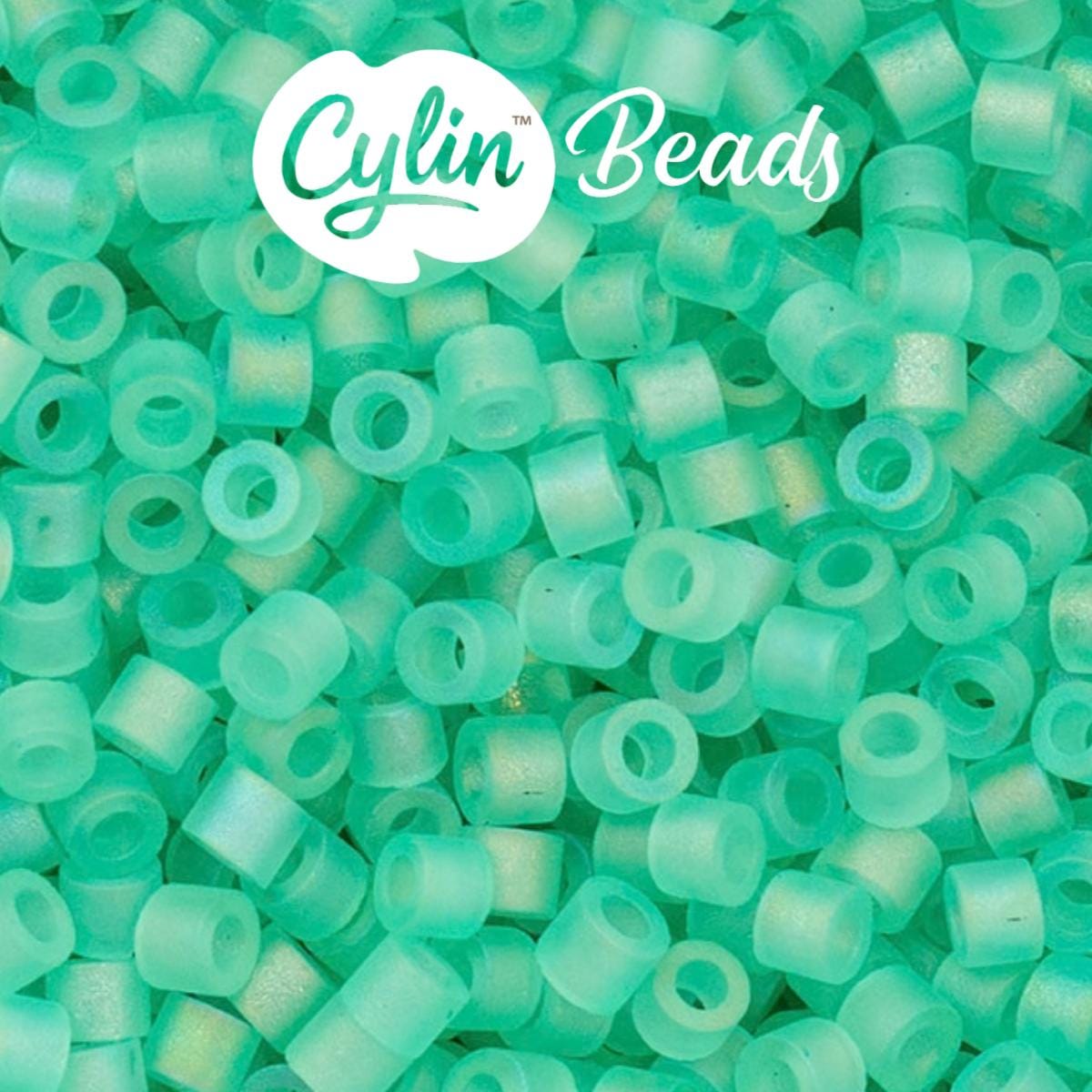 CY11-1186 11/0 Cylin Beads Matte Green Turquoise Macaron AB