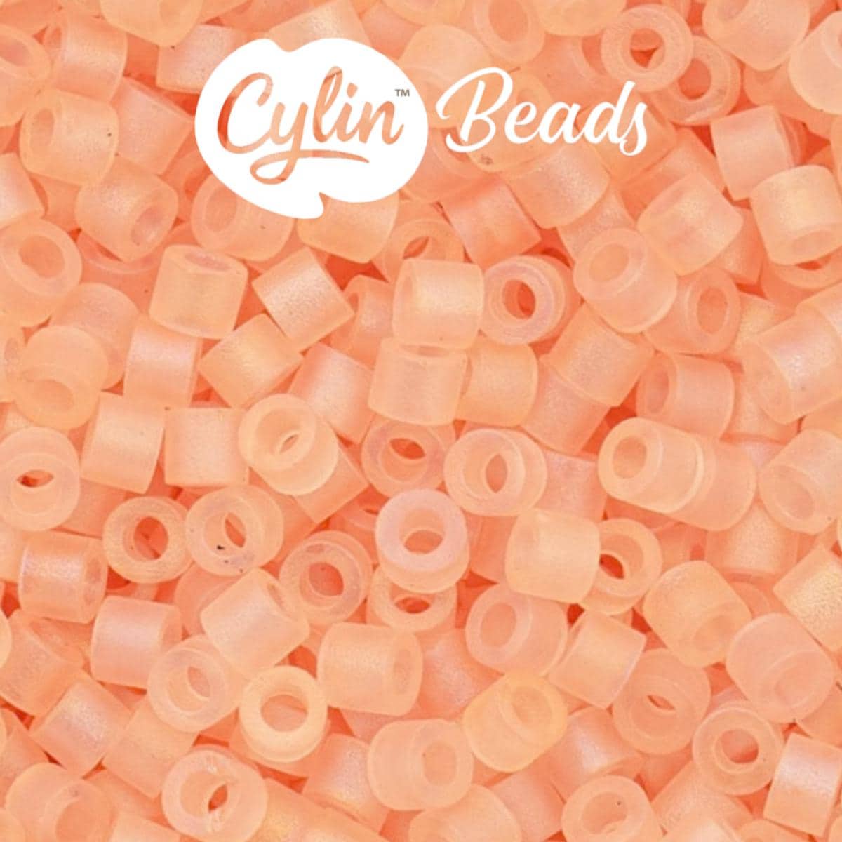 CY11-1193 11/0 Cylin Beads Matte Light Tangerine Macaron AB
