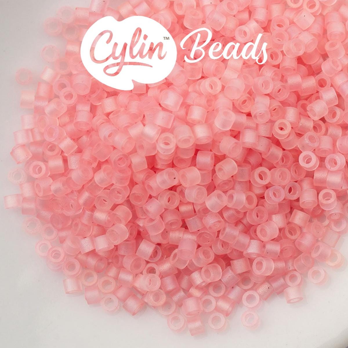 CY11-1195 11/0 Cylin Beads Matte Light Coral Macaron AB