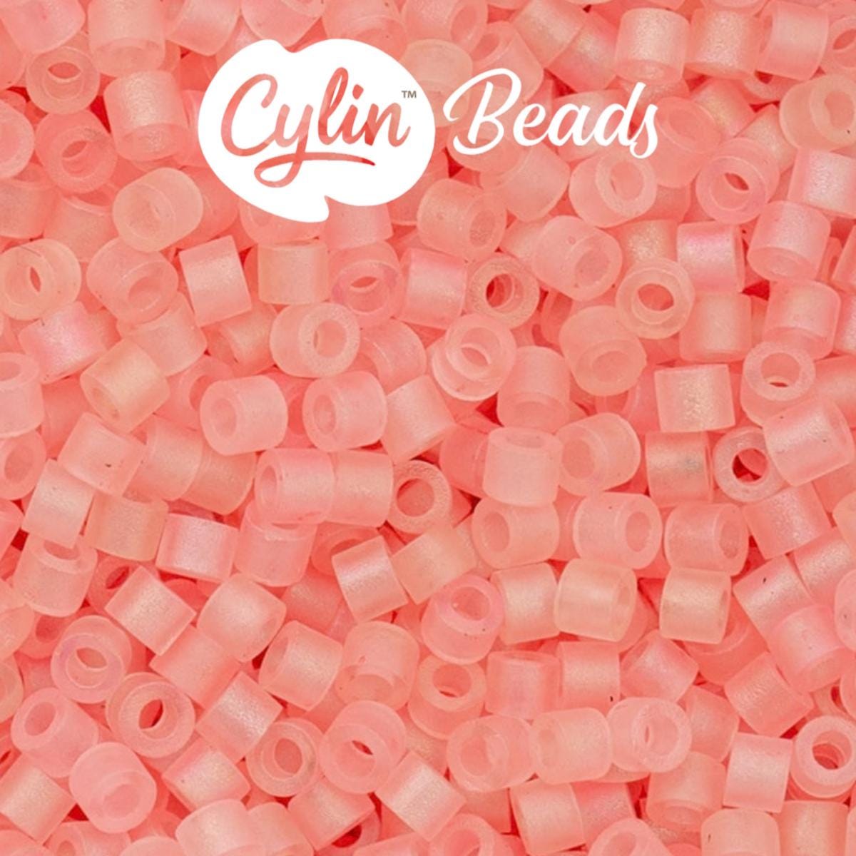 CY11-1195 11/0 Cylin Beads Matte Light Coral Macaron AB