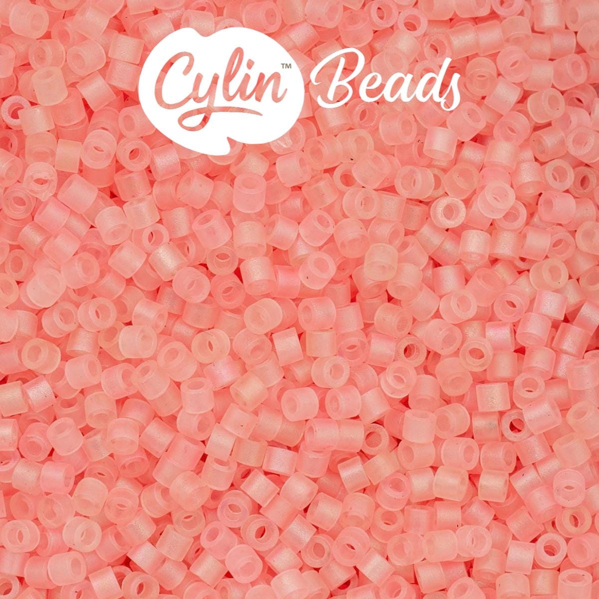 CY11-1195 11/0 Cylin Beads Matte Light Coral Macaron AB