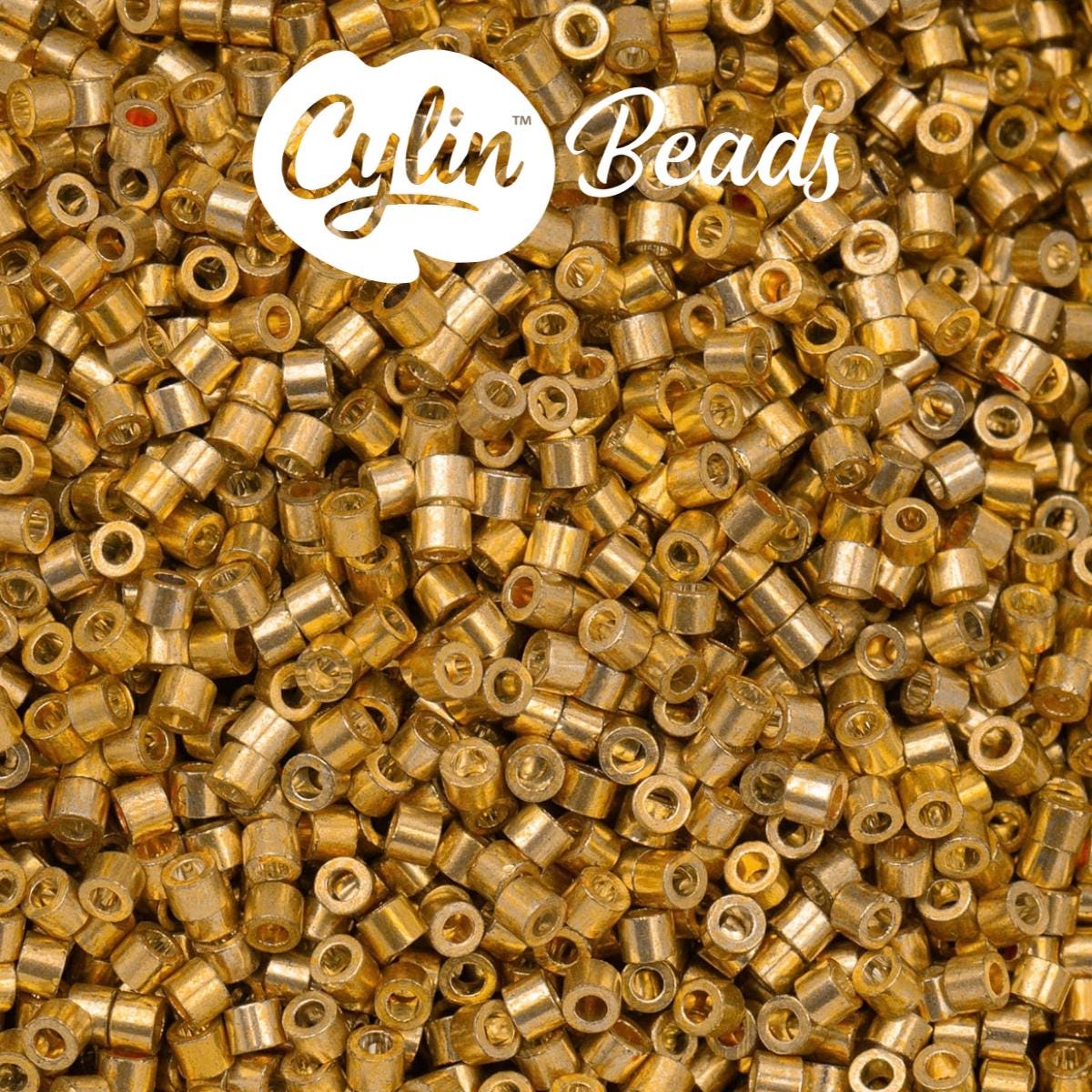 CY11-1196 11/0 Cylin Beads Opaque Honey Amber Glow