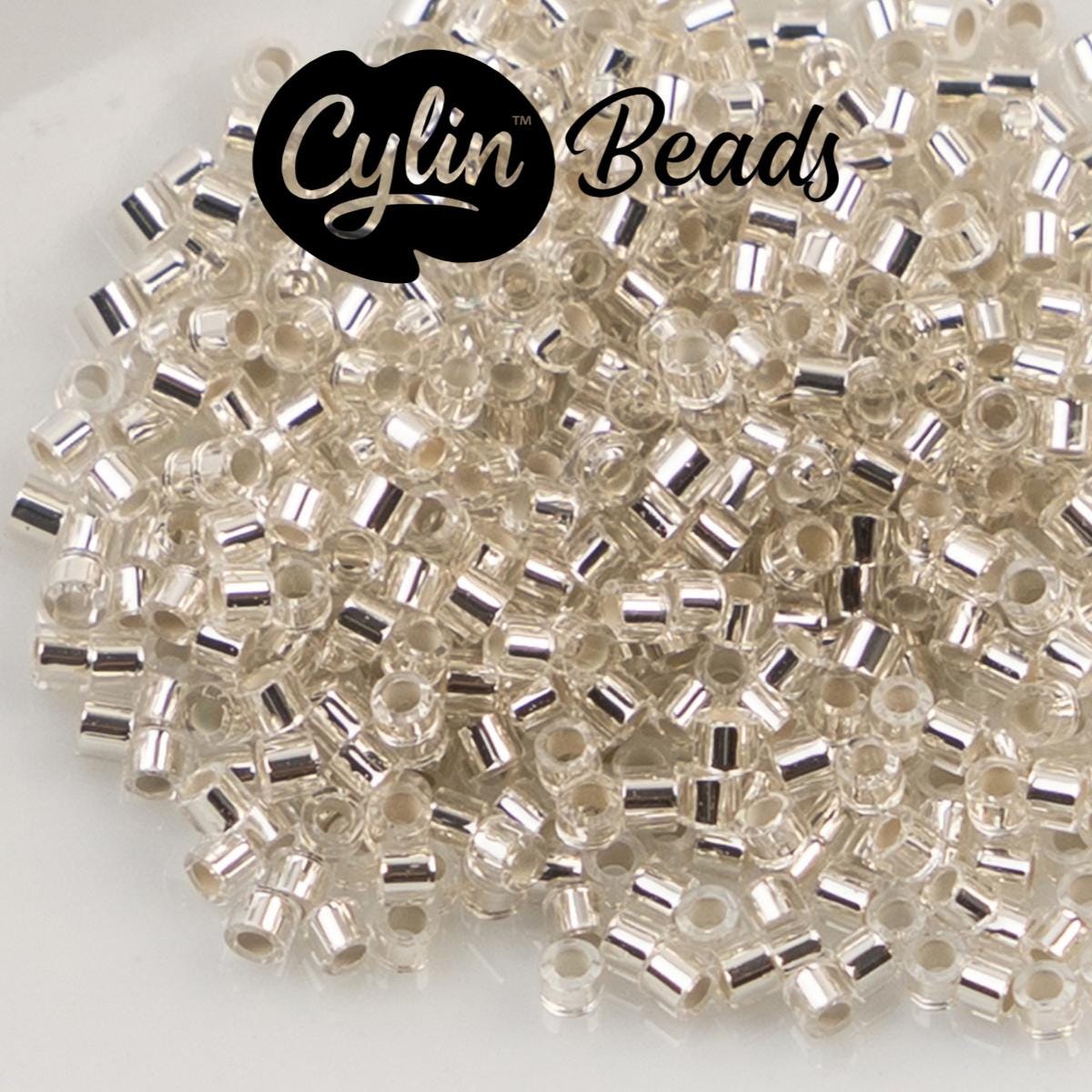 CY11-1199 11/0 Cylin Beads Silverlined Crystal