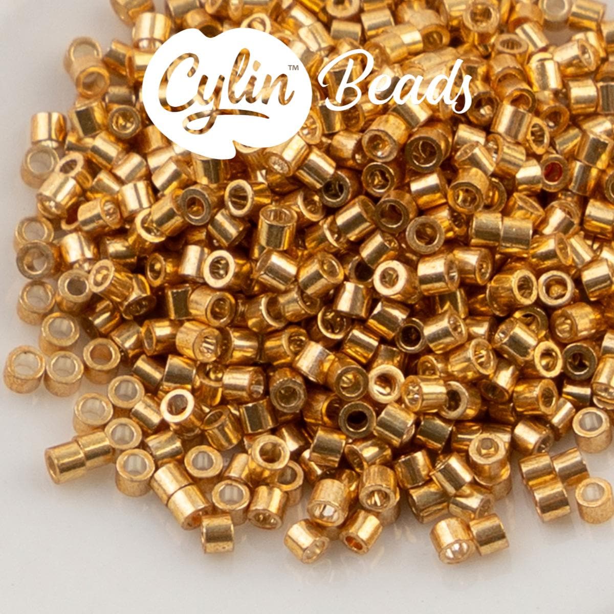 CY11-1204 11/0 Cylin Beads Golden Alloy Glow