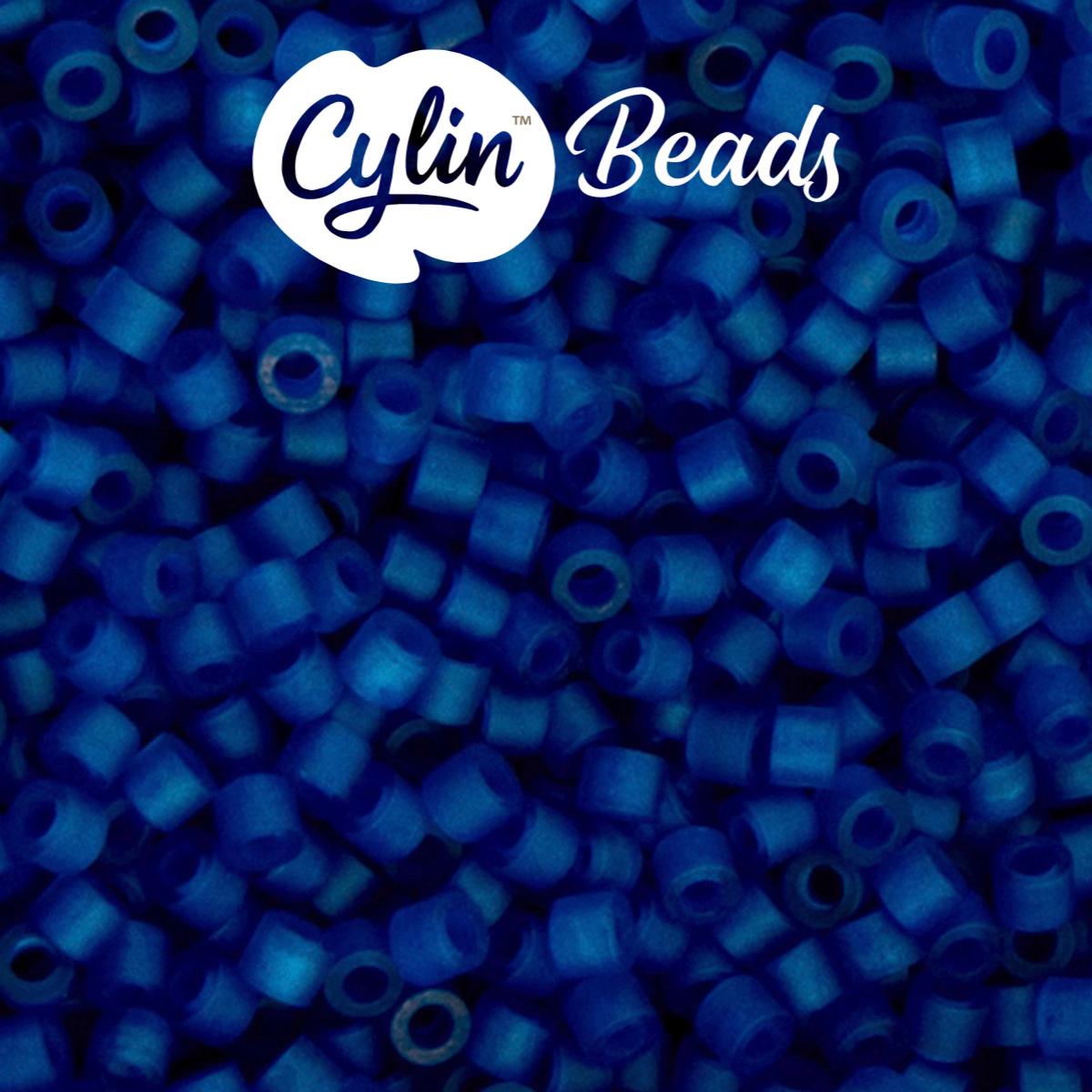CY11-1207 11/0 Cylin Beads Transparent Cobalt Blue