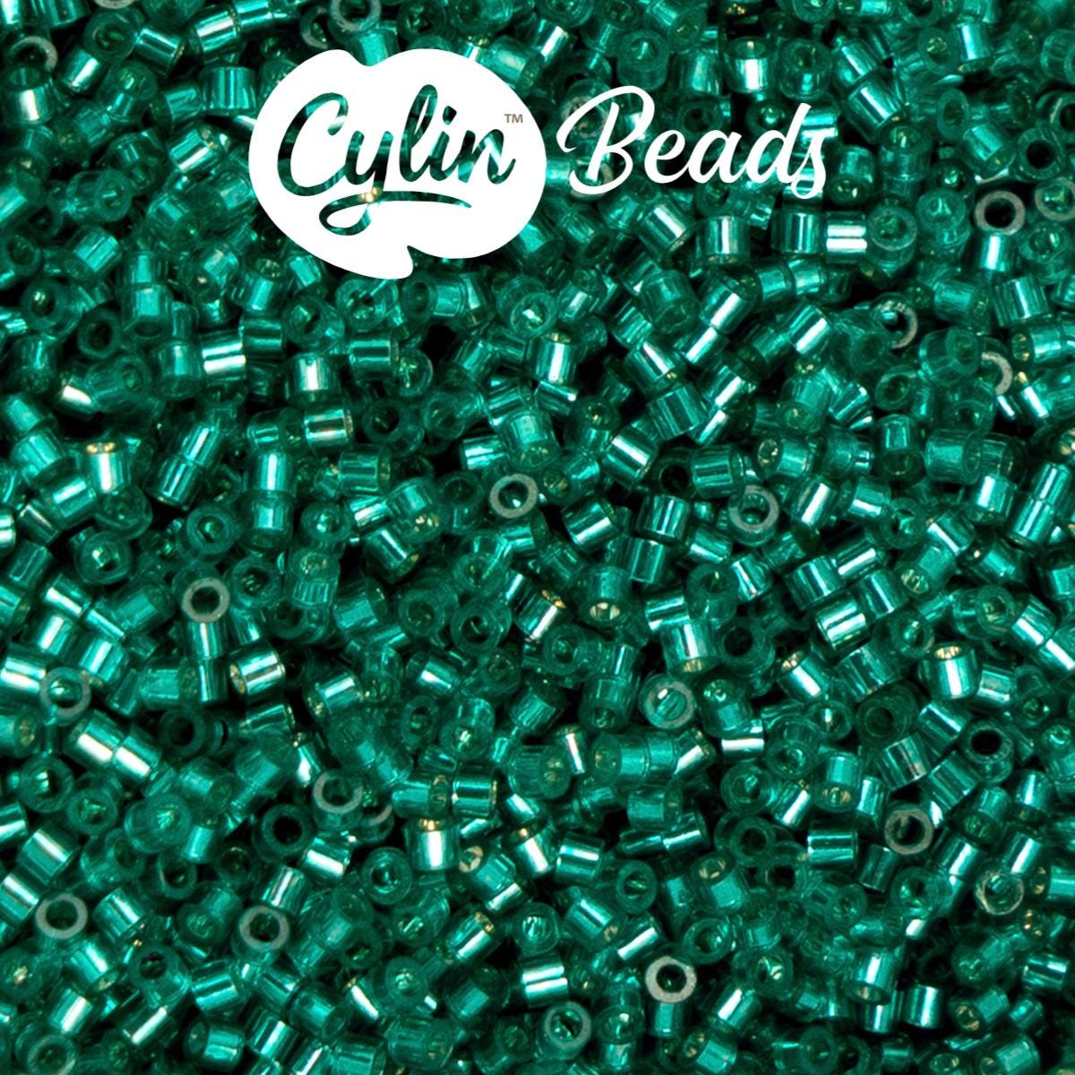 CY11-1214 11/0 Cylin Beads Silverlined Tropic Teal