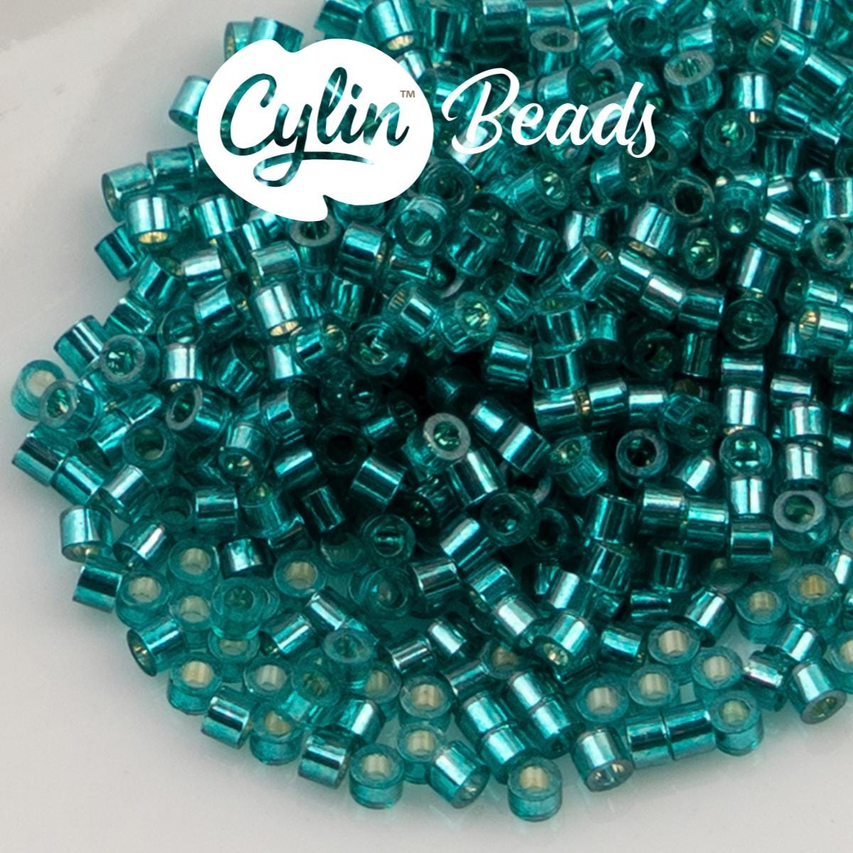CY11-1214 11/0 Cylin Beads Silverlined Tropic Teal