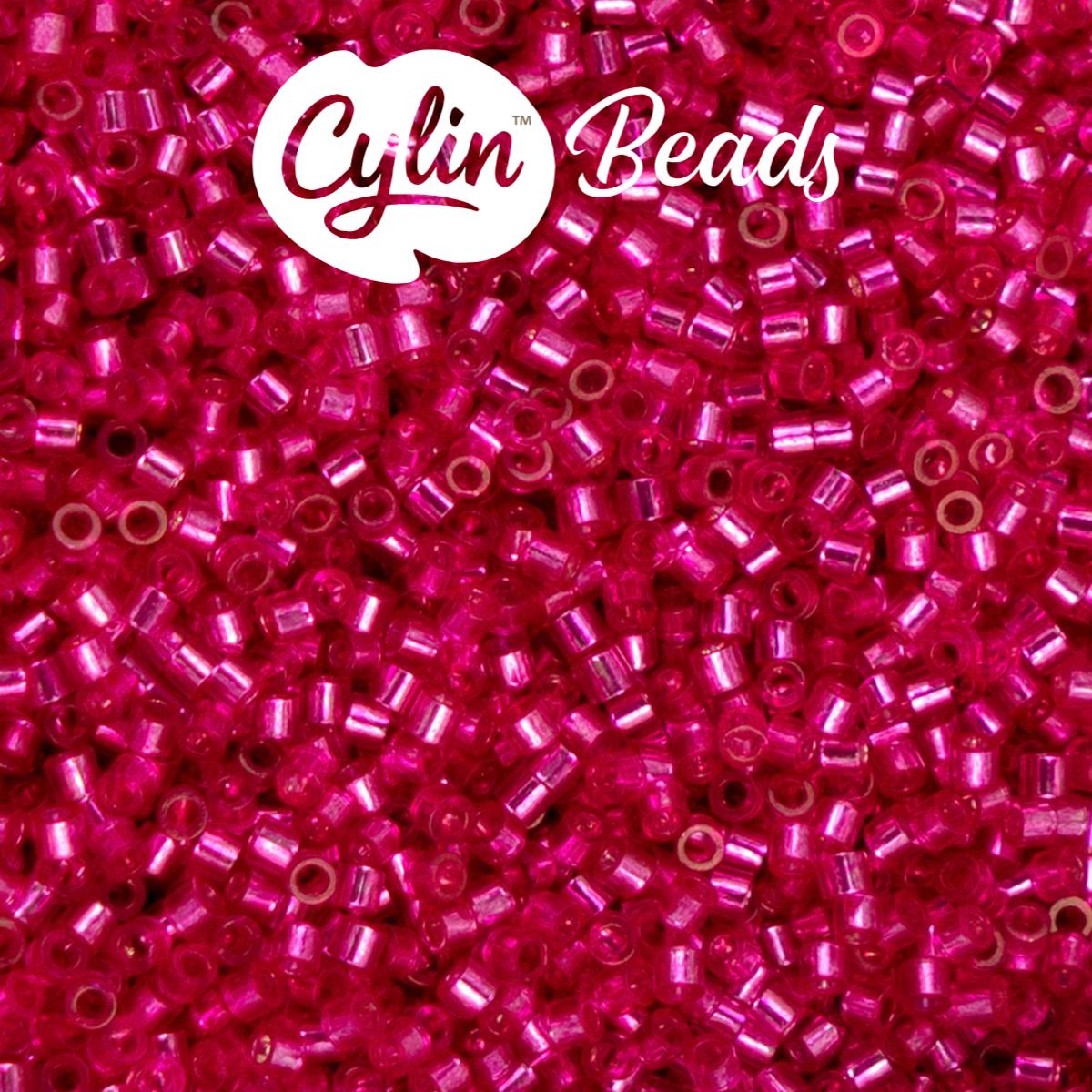 CY11-1216 11/0 Cylin Beads Silverlined Fuchsia