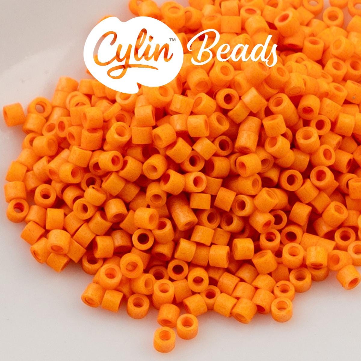 CY11-1218 11/0 Cylin Beads Matte Opaque Mandarin Silk
