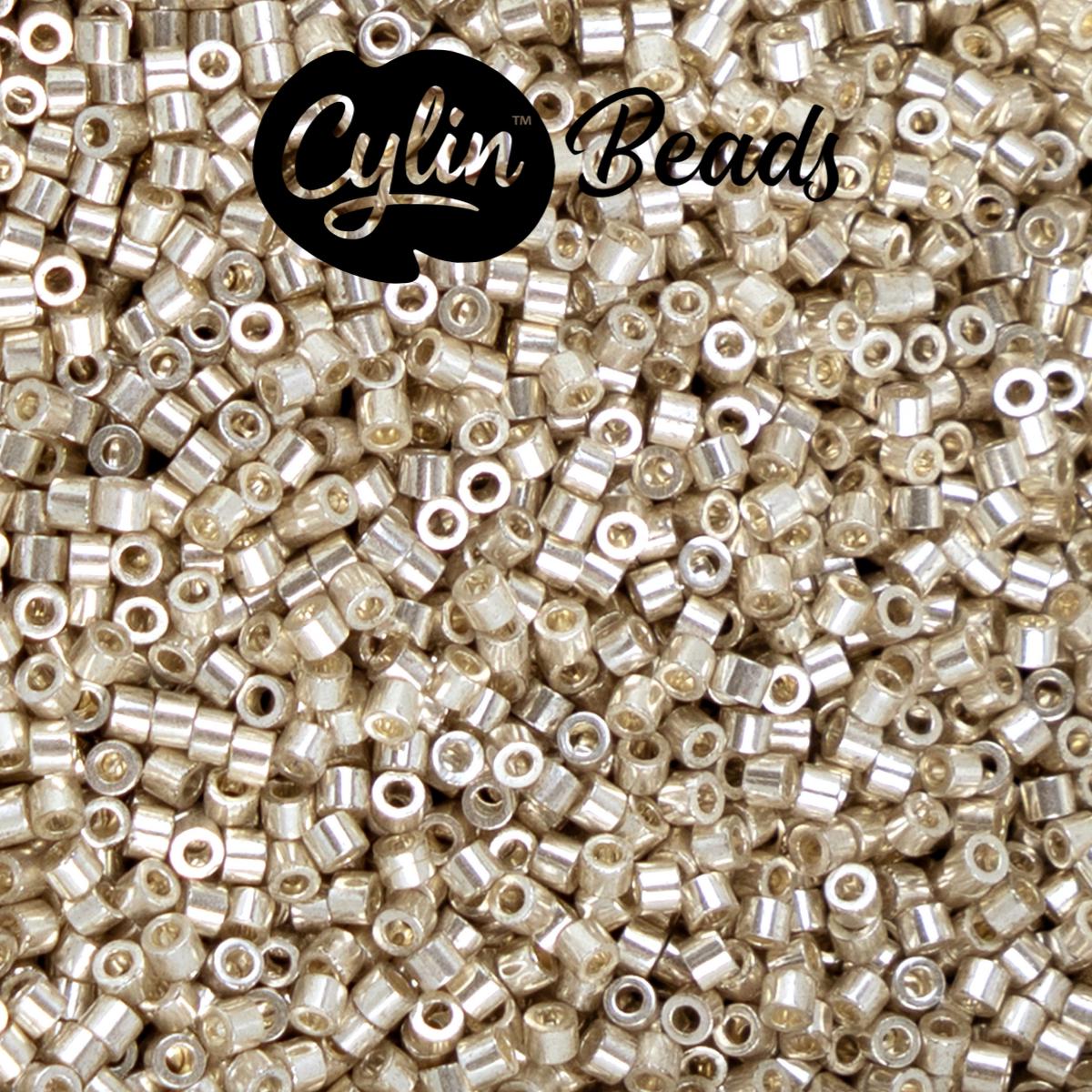 CY11-1219 11/0 Cylin Beads Metaluxe Silver