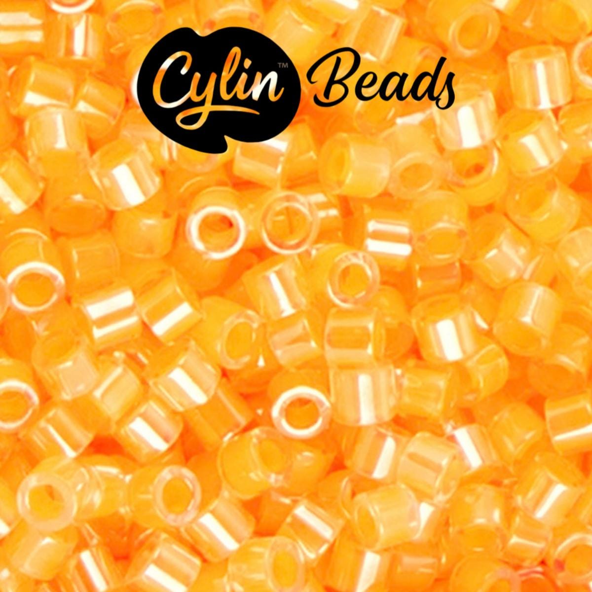 CY11-1222 11/0 Cylin Beads Neon Light Orange