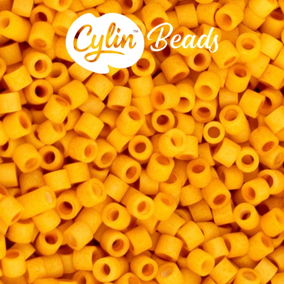 CY11-1224 11/0 Cylin Beads Matte Honeyglass