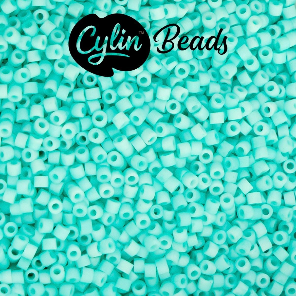 CY11-1227 11/0 Cylin Beads Matte Green Turquoise Macaron