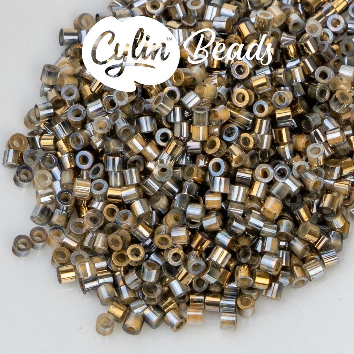 CY11-1231 11/0 Cylin Beads Gilded Halo Champagne