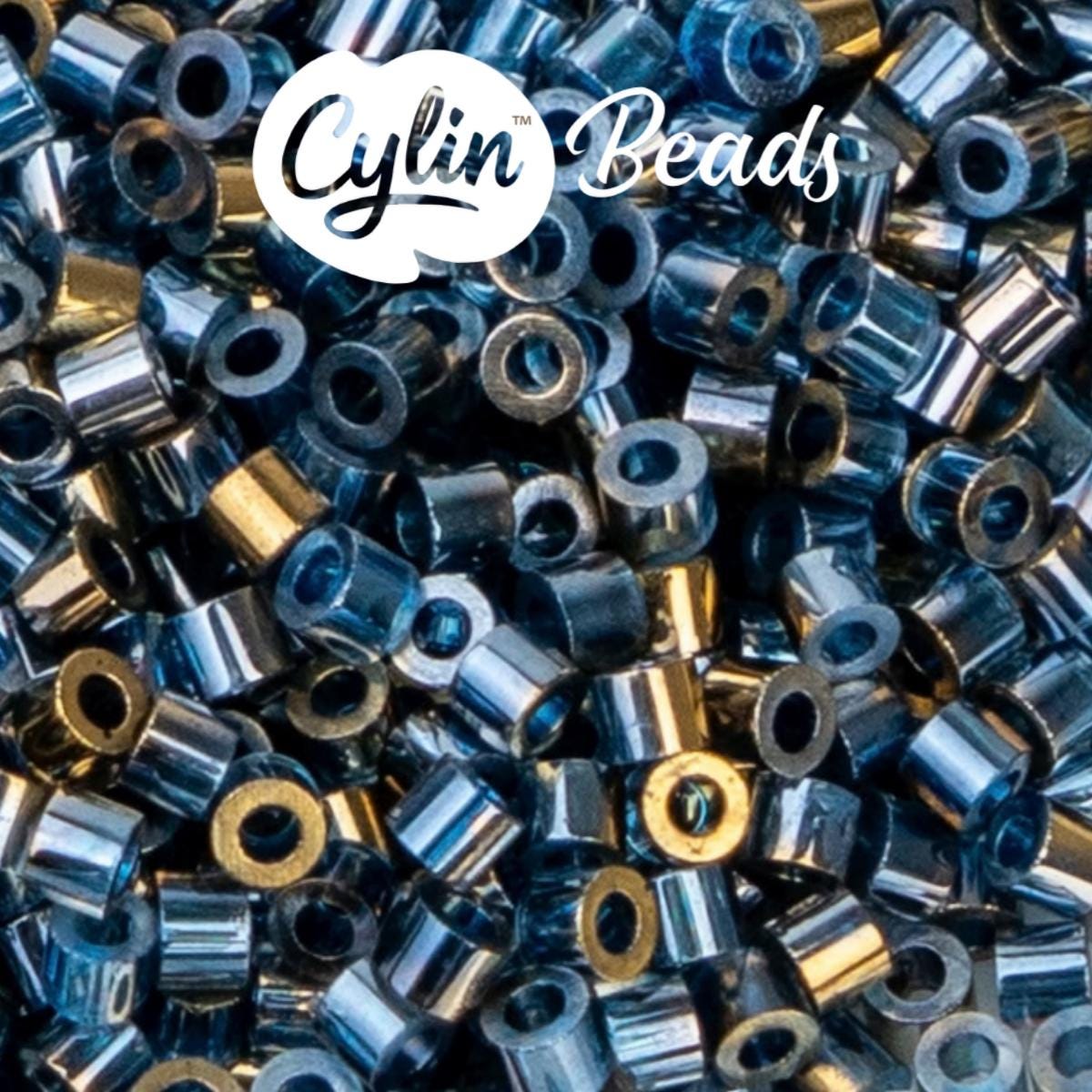 CY11-1232 11/0 Cylin Beads Gilded Halo Dark Sapphire