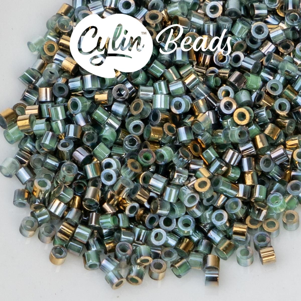 CY11-1236 11/0 Cylin Beads Gilded Halo Teal Caribbean