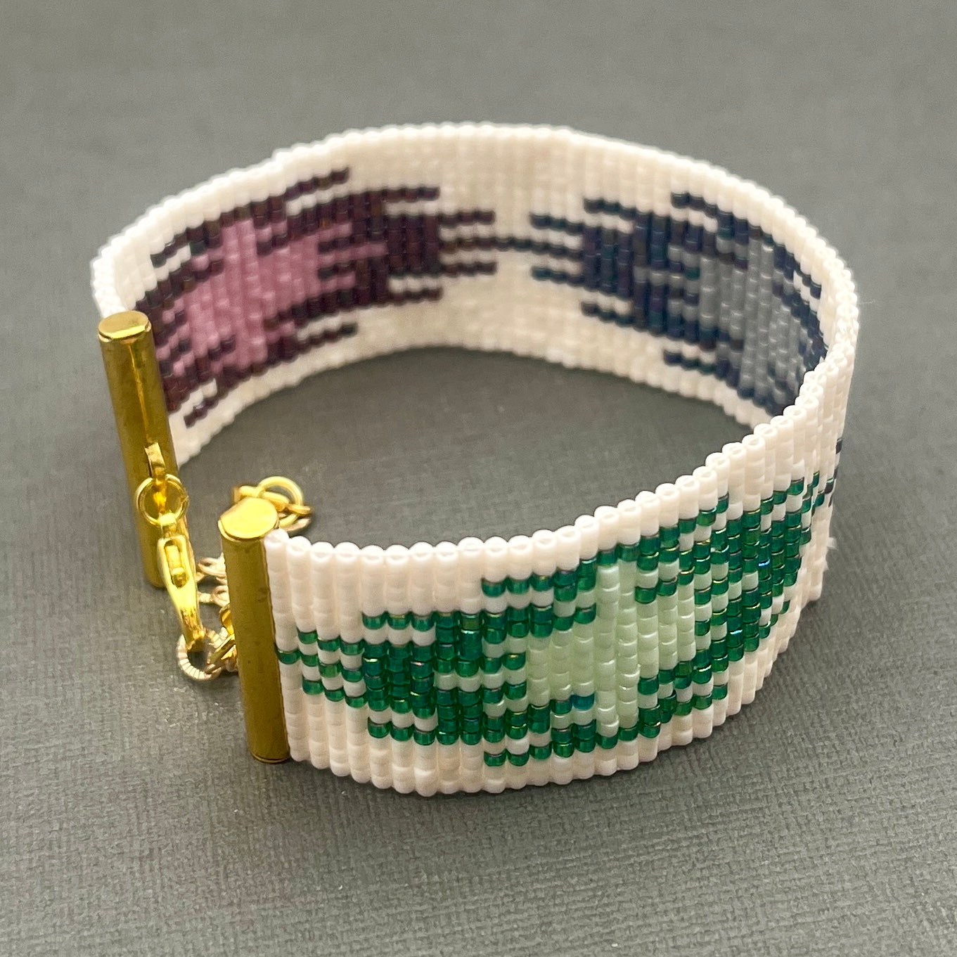 Modern Native Woven Delica Beaded Bracelet