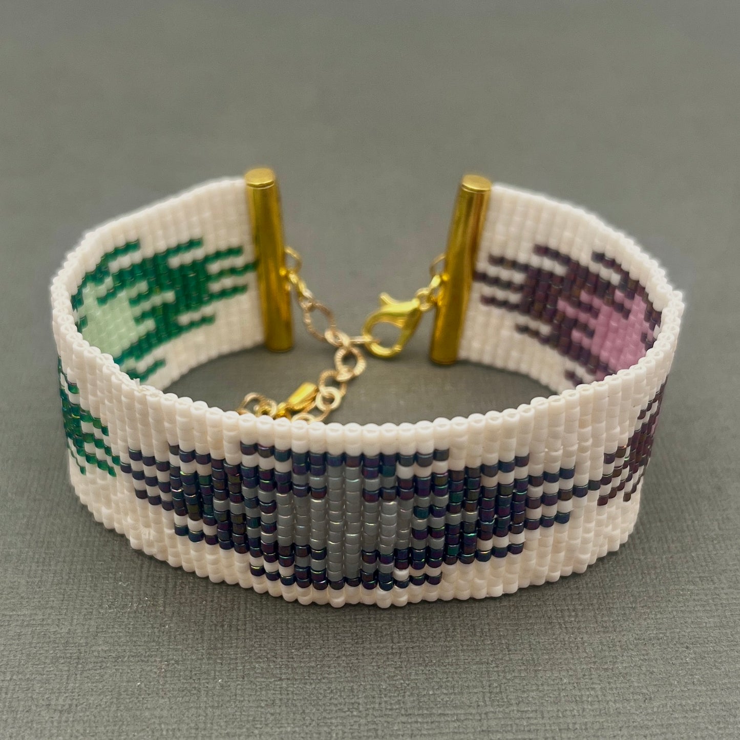 Modern Native Woven Delica Beaded Bracelet