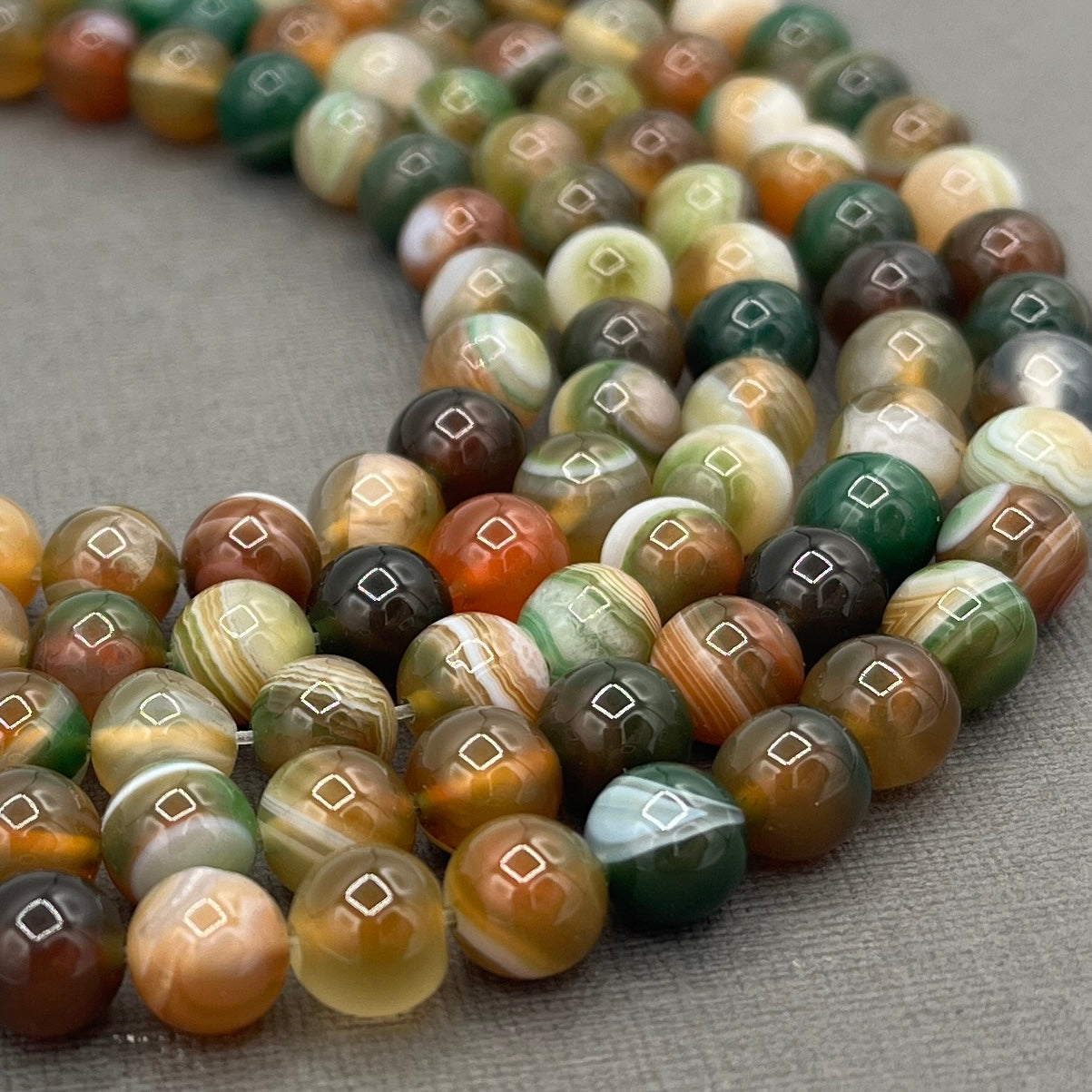 SEA GREEN AGATE 8MM Round BEADS