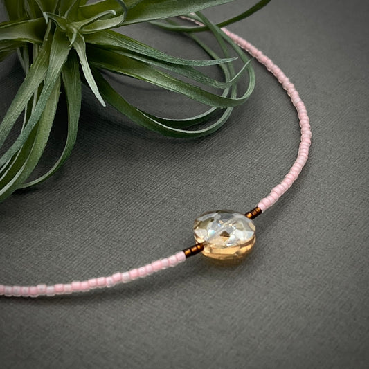 Emily's Roaring Twenties Pink Choker Necklace