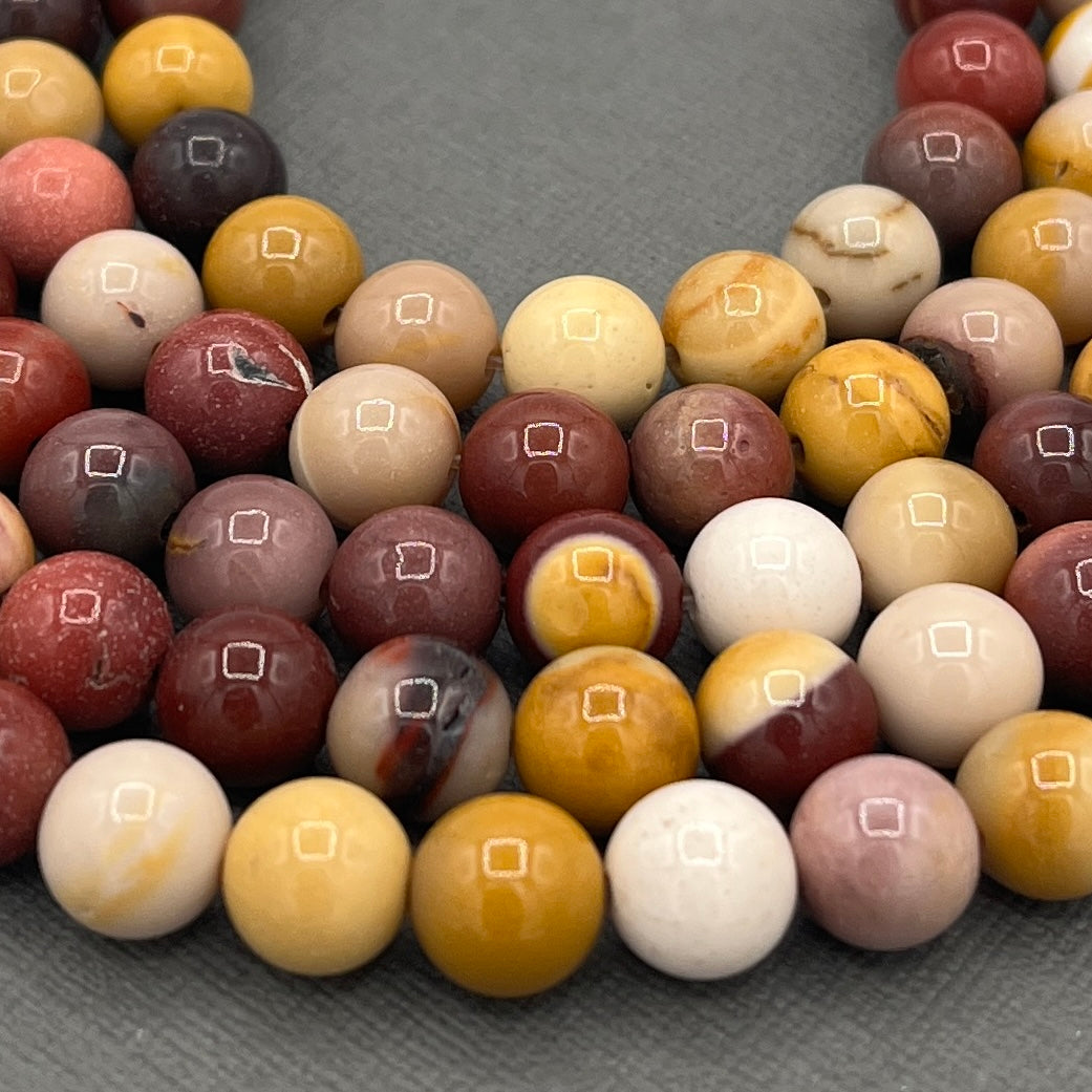 Natural 8mm/6mm/4mm Round Mookaite Gemstone Strand of Beads