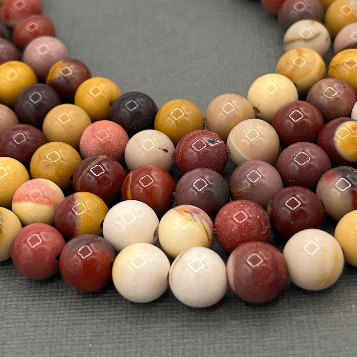 Natural 8mm/6mm/4mm Round Mookaite Gemstone Strand of Beads