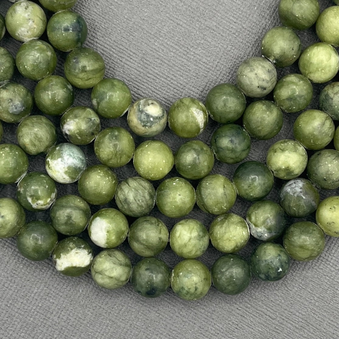 6mm Green Jade Beads for Jewelry Making, Natural Stone Beads, Green Beads,  Jade Jewelry for Necklace 