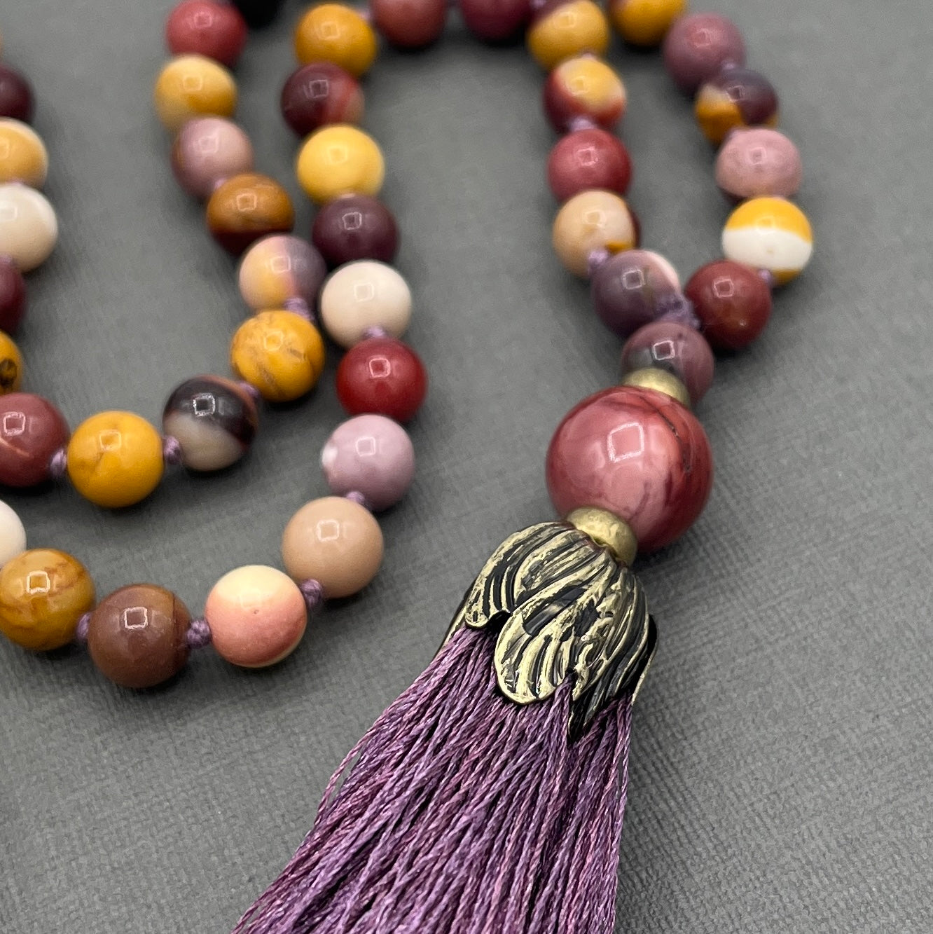 Mookaite Jasper Mala | 108 and Guru | Mookaite Mala | 10mm store | Mook Mala | Mookaite Jasper Prayer Beads | Mookaite Jasper Necklace | 2493